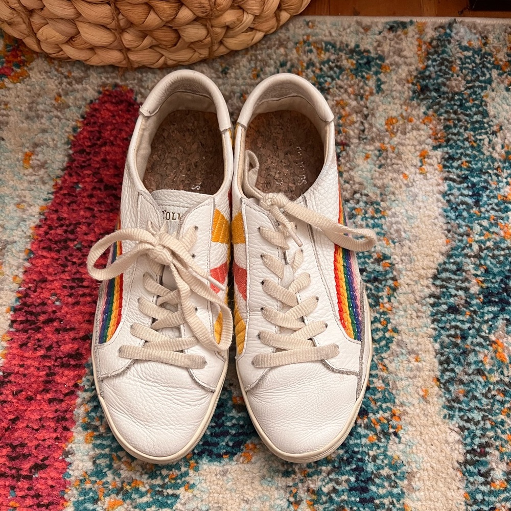 Soludos leather embroidered sneakers